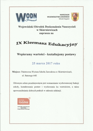 IX Kiermasz Edukacyjny, 25 marca 2017 r.