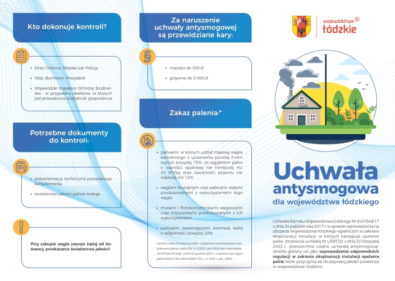 Broszura dotycząca &quot;uchwały antysmogowej&quot;