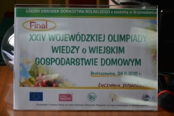 Finał XXIV Wojewódzkiej Olimpiady Wiedzy O Wiejskim Gospodarstwie Domowym